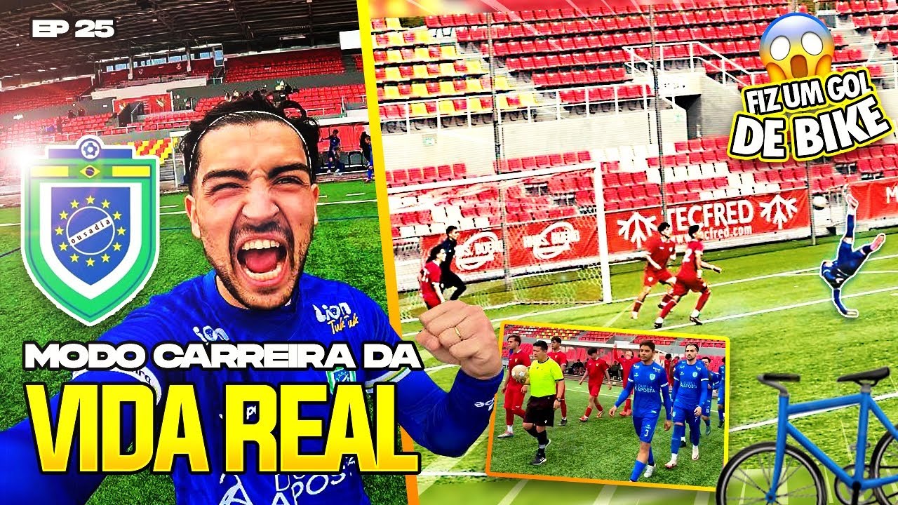 JOGUEI NO ESTÁDIO PROFISSIONAL E FIZ UM GOL DE BICICLETA! Modo Carreira - Ep 25