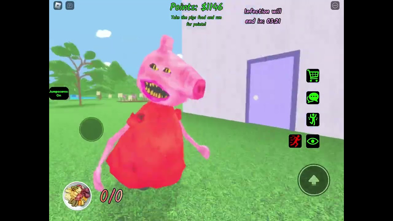 Playing hungry pig on Roblox