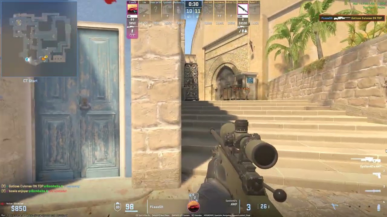 CS2 Mirage 1v2 Time Waste Win FLaaaSH