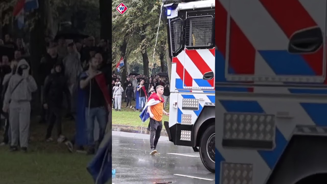 Politieauto in brand bij Malieveld | #shorts