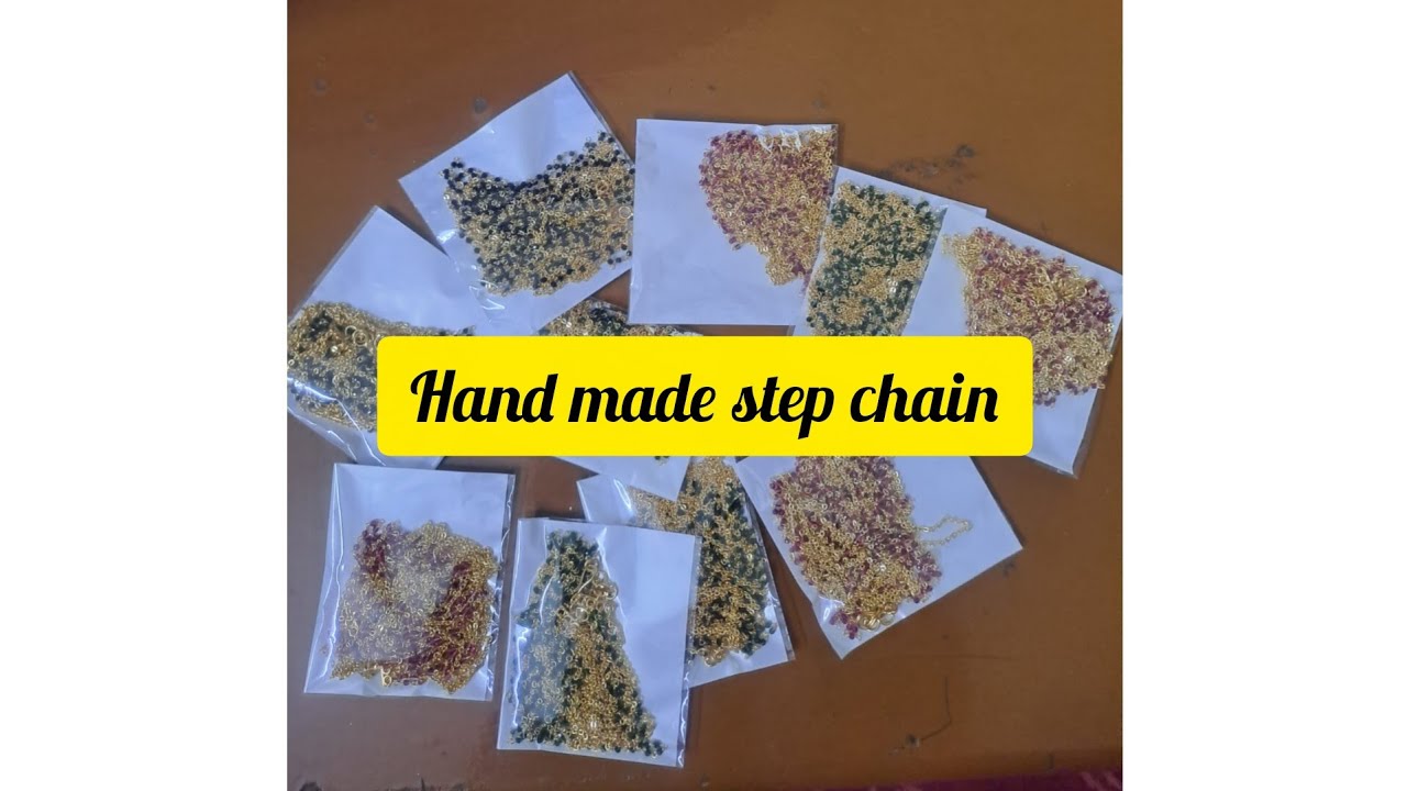 Premium quality Hand made step chains  Whatsapp msg 9391864068#onegramgold #varnikacollections