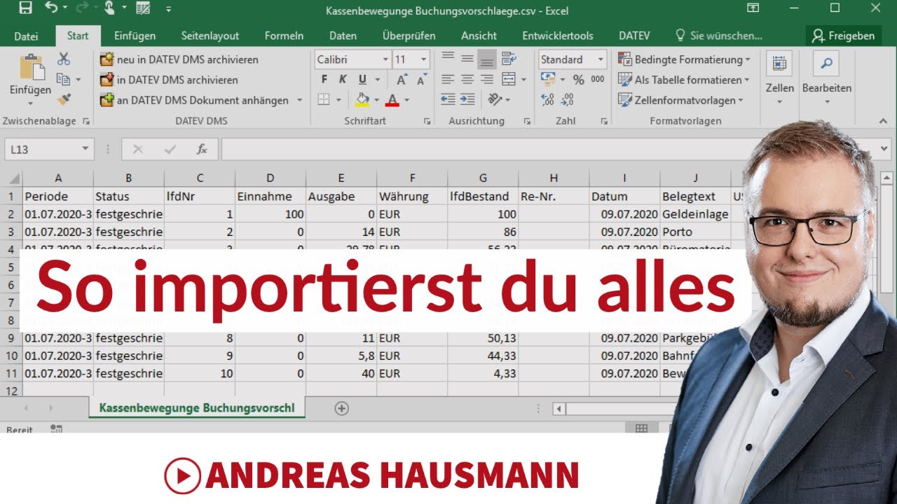 So imporierst du alles - Buchungsvorschläge in DATEV Rechnungswesen importieren