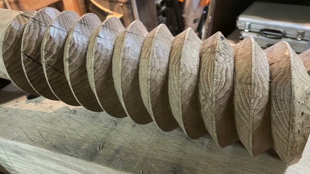 Making a giant wooden bolt and nut