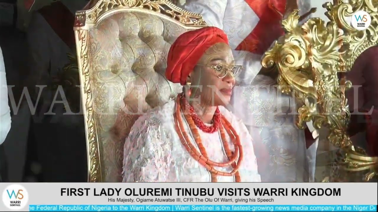 His Royal Majesty, Ogiame Atuwatse III, CFR The Olu Of Warri gives his speech.  #Warrisentinel