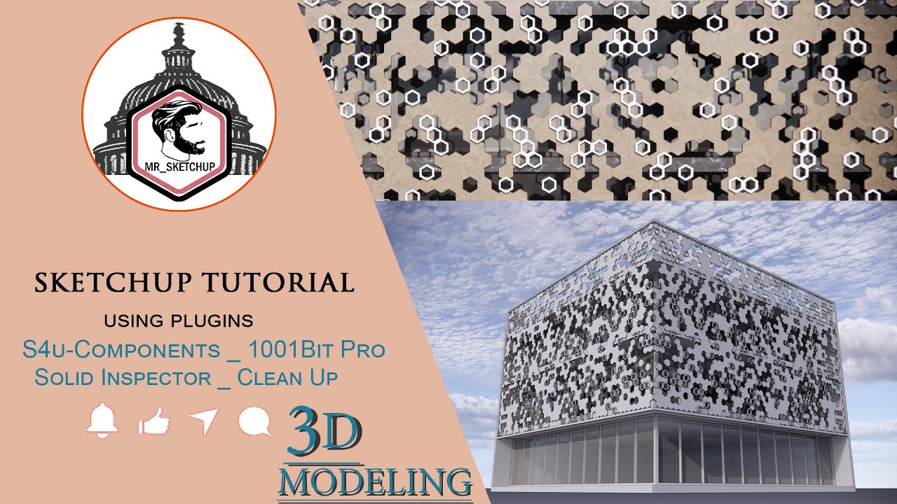 Sketchup tutorial parametric | How to model Hexalas in Sketchup