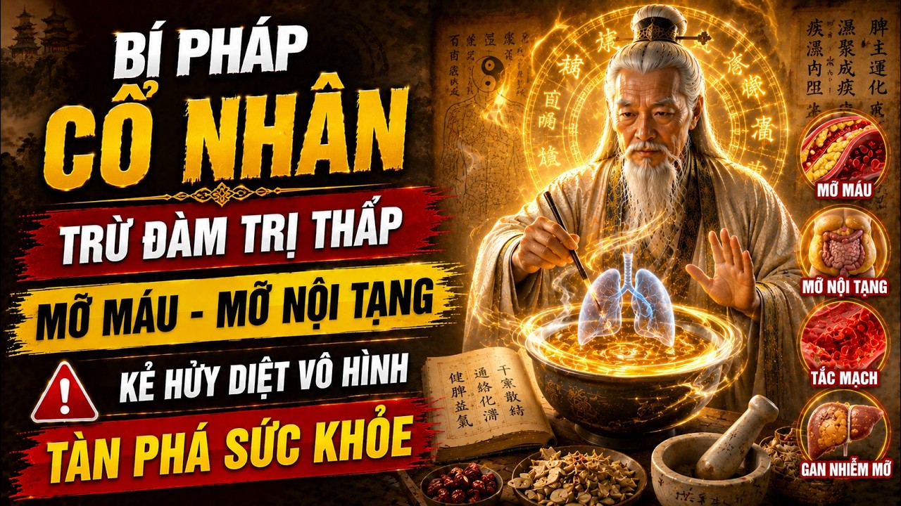 BÍ PHÁP CỔ NHÂN TRỊ ẨM THẤP – MỠ NỘI TẠNG – MỠ MÁU Kẻ hủy diệt vô hình âm thầm tàn phá sức khỏe