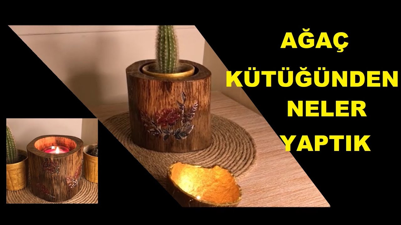 Ağaç Kütüğünden Saksı Nasıl Yapılır? | DIY | Kütük Saksı Yapımı
