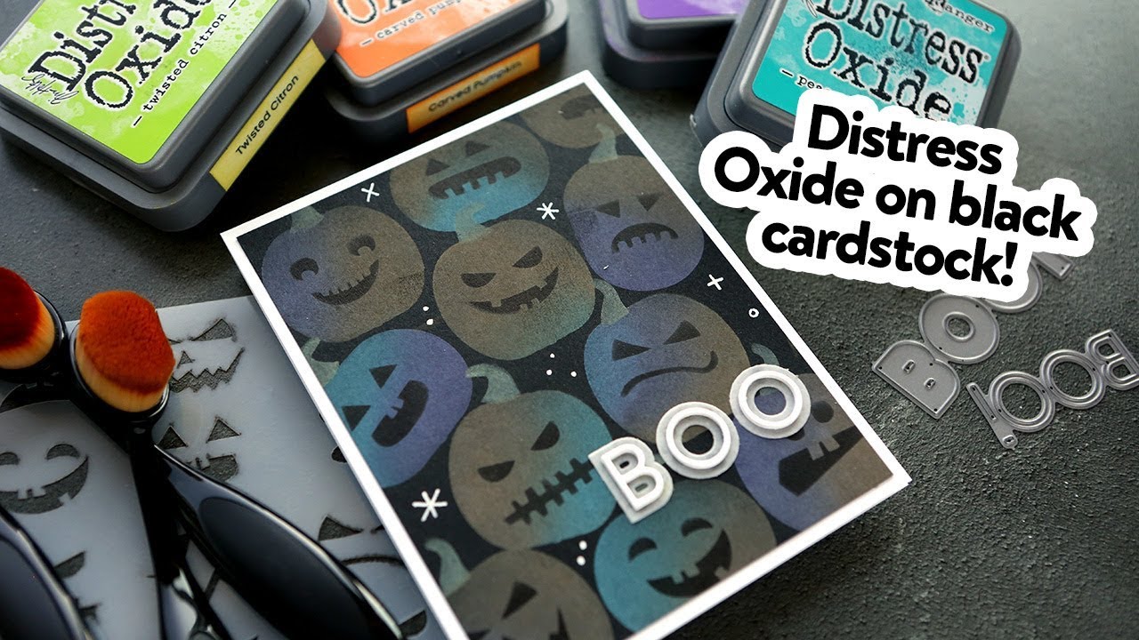 HALLOWEEN CARD! Pumpkins with Distress Oxide Ink