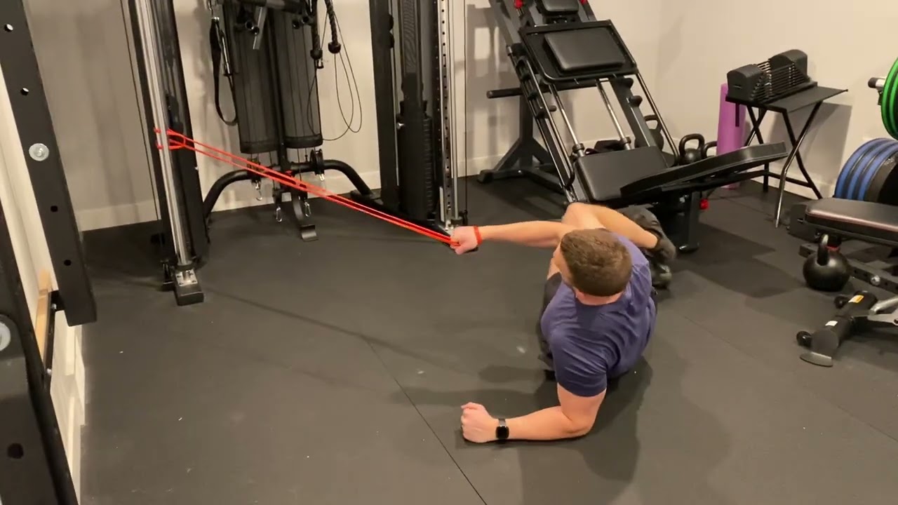 Side Plank Row with Resistance Band