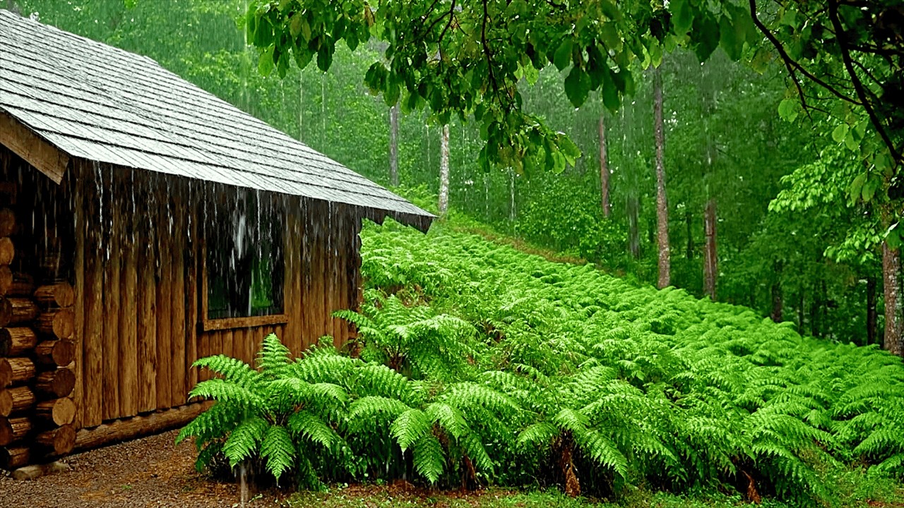 Barulho De Chuva Relaxante Para Relaxar Profundamente | Som De Chuva no Telhado Para Paz Interior