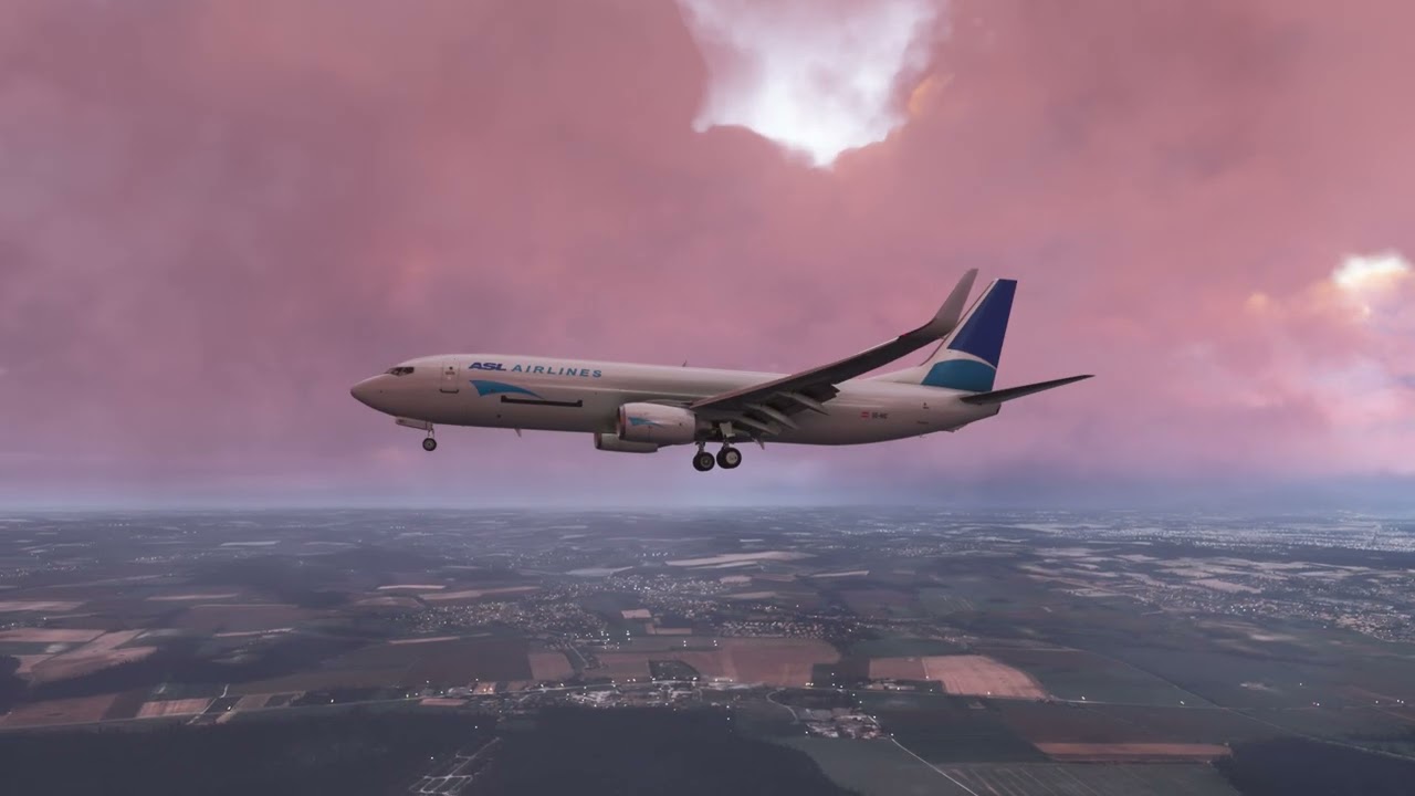 MSFS 2024 | PMDG B737-800BCF ASL Airlines  | Landing at Basel-Mulhouse Airport (LFSB)