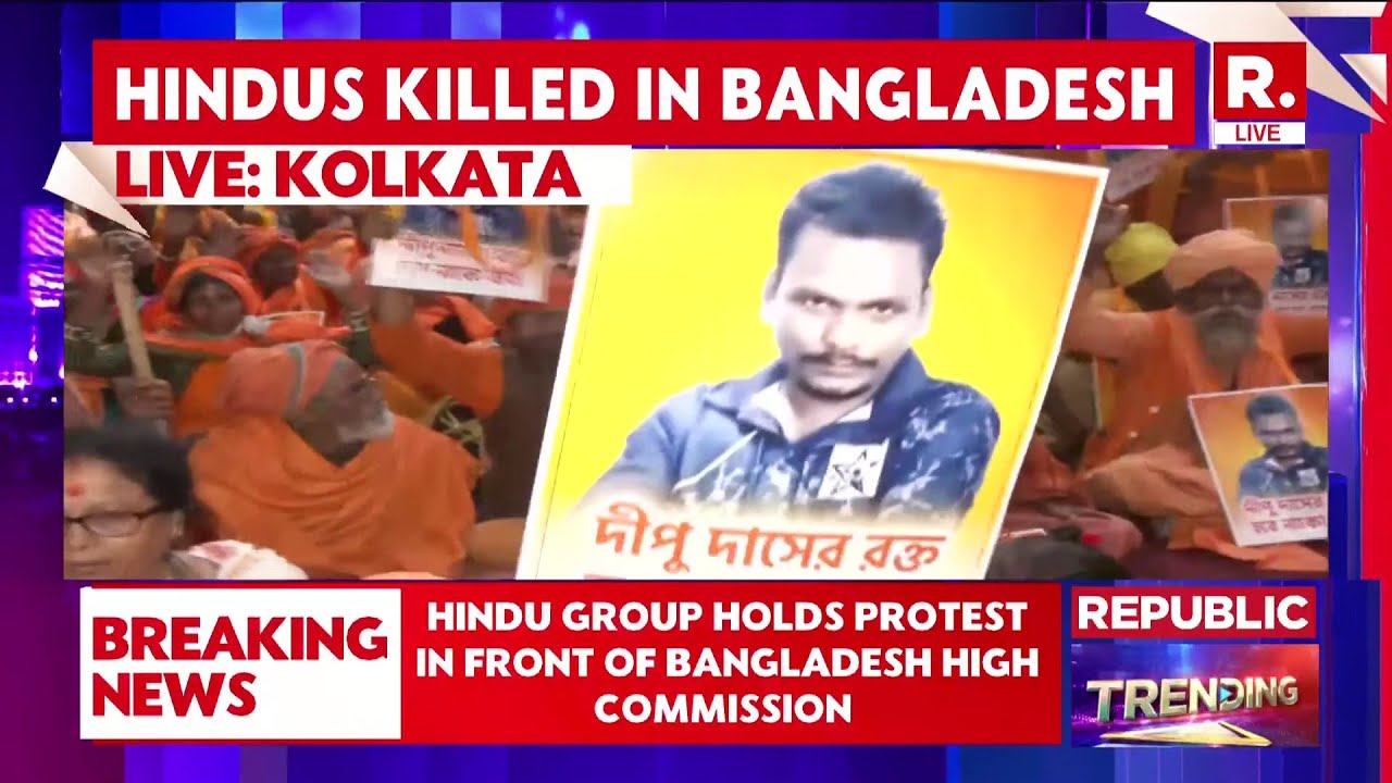 Hindu Groups Protest In Kolkata Against Atrocities On Hindus In Bangladesh | Yunus | Republic LIVE