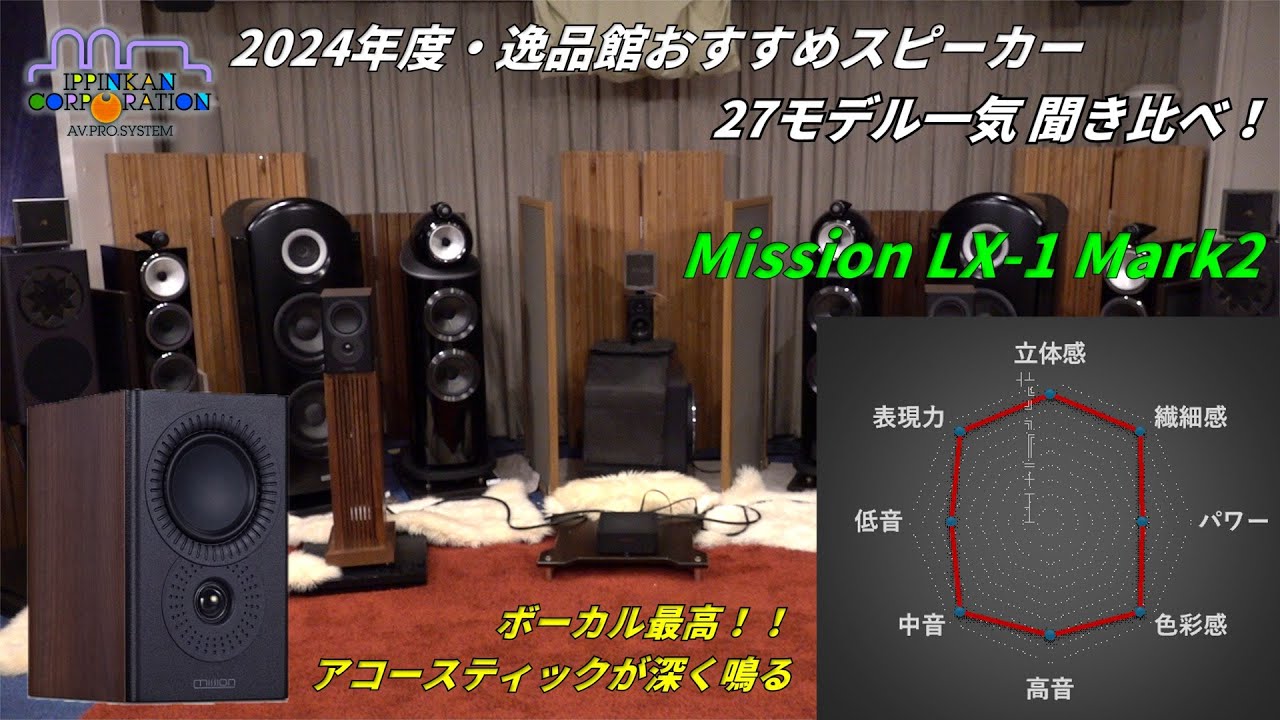 Mission LX-1 Mark2を聞いてみた「2024年度 27スピーカー聞き比べ」