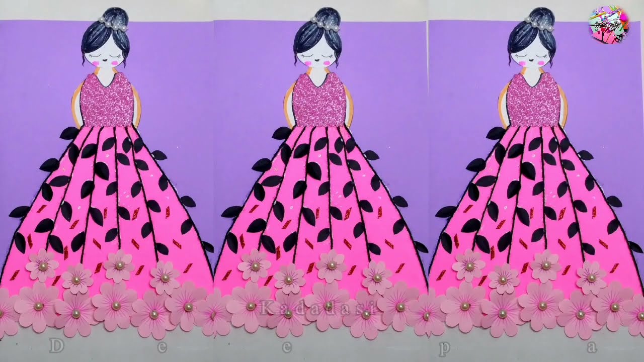 A4 nirmana / athwada / how to make beautiful paper flowers doll / kadadasi mal nirmana