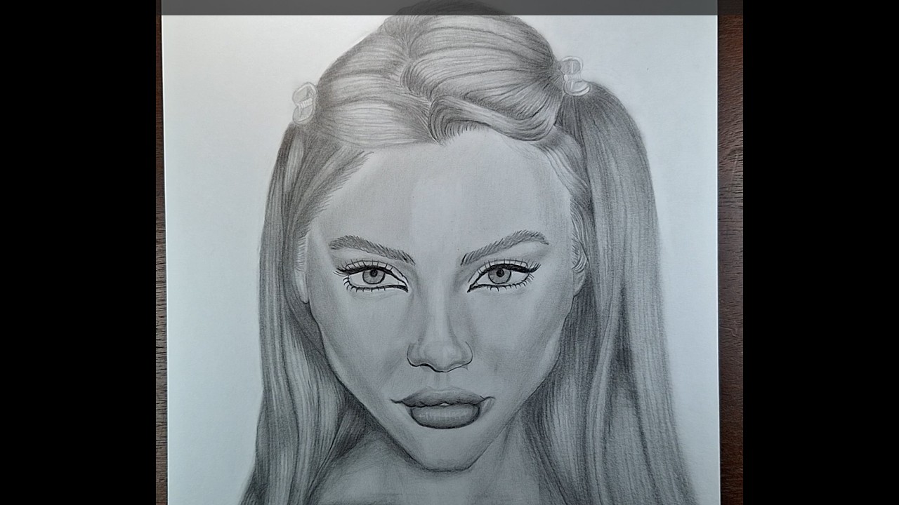 Graphite Art Drawing of Woman's Face 3