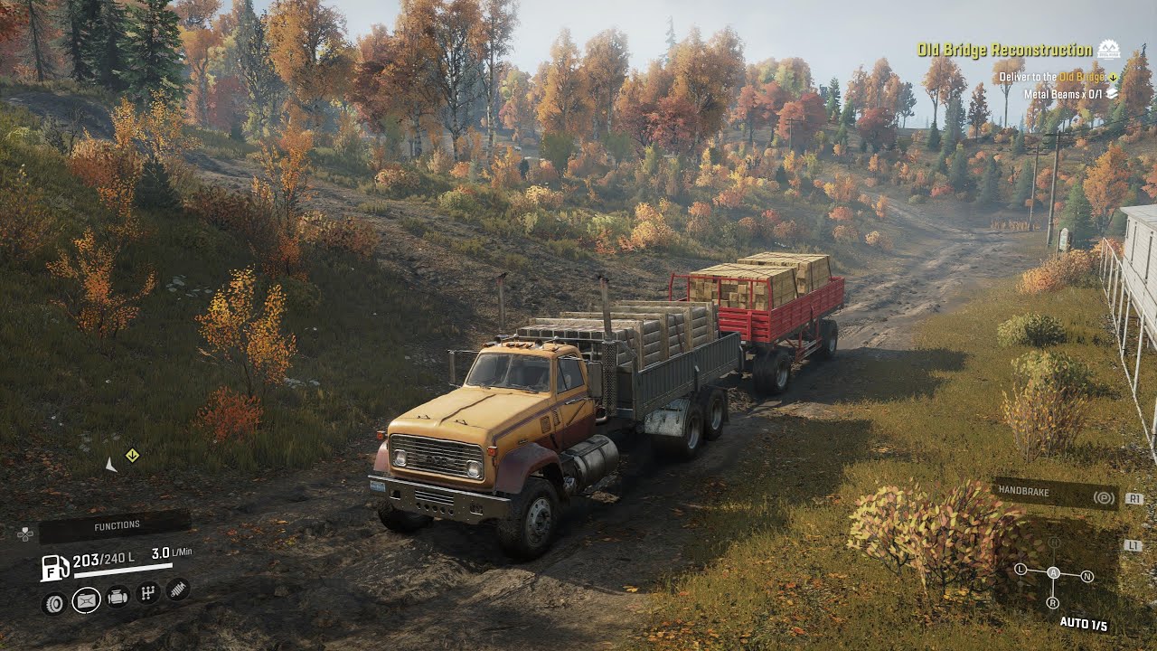 TRANSPORTING MATERIALS TO BUILD BRIDGE SNOWRUNNER | ps5 |