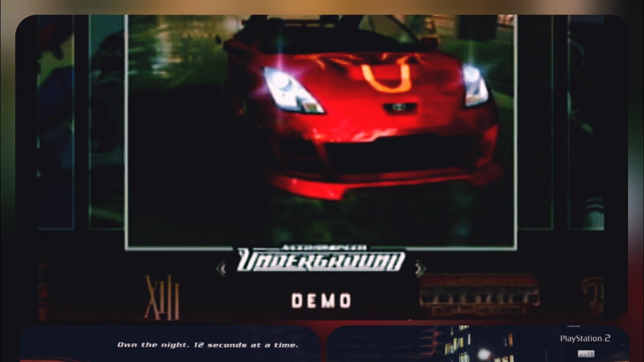 Playstation 2 PS2 Need for Speed Underground Demo Gameplay