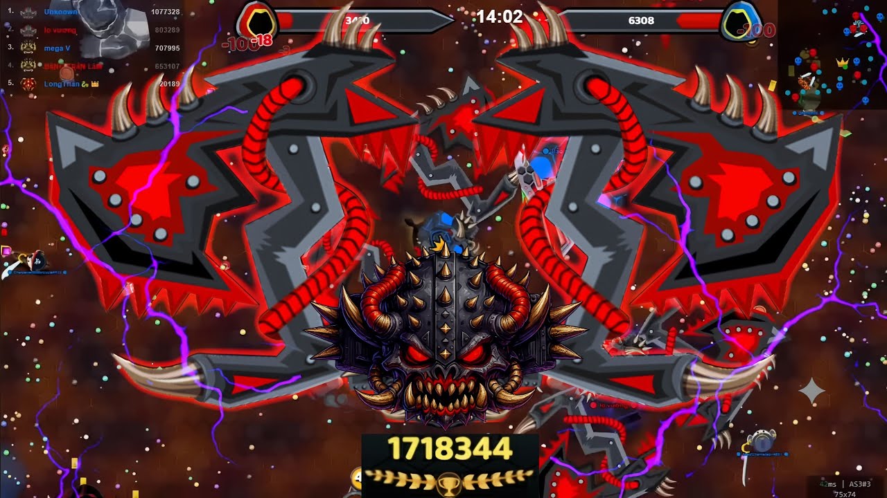 Evowars.io🕹️Tôi đạt 1,7M điểm và đại chiến Mega siêu hấp dẫn 