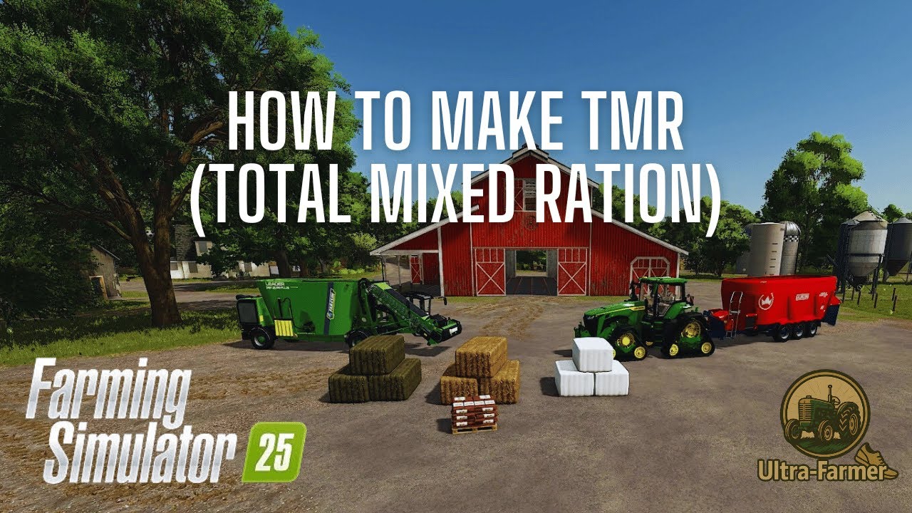 Как приготовить полный смешанный рацион (ПСР) — Farming Simulator 25 — Обучающее видео