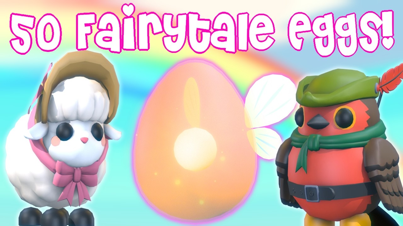 Hatching 50 Fairytale Eggs! | Adopt Me New Egg Update Roblox | Riivv3r
