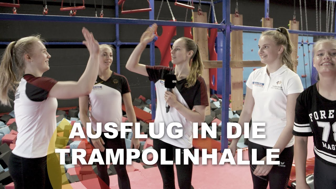 Die Turnreporterin: Mit Sarah Voss, Carina Kröll und Leonie Papke in der Trampolinhalle