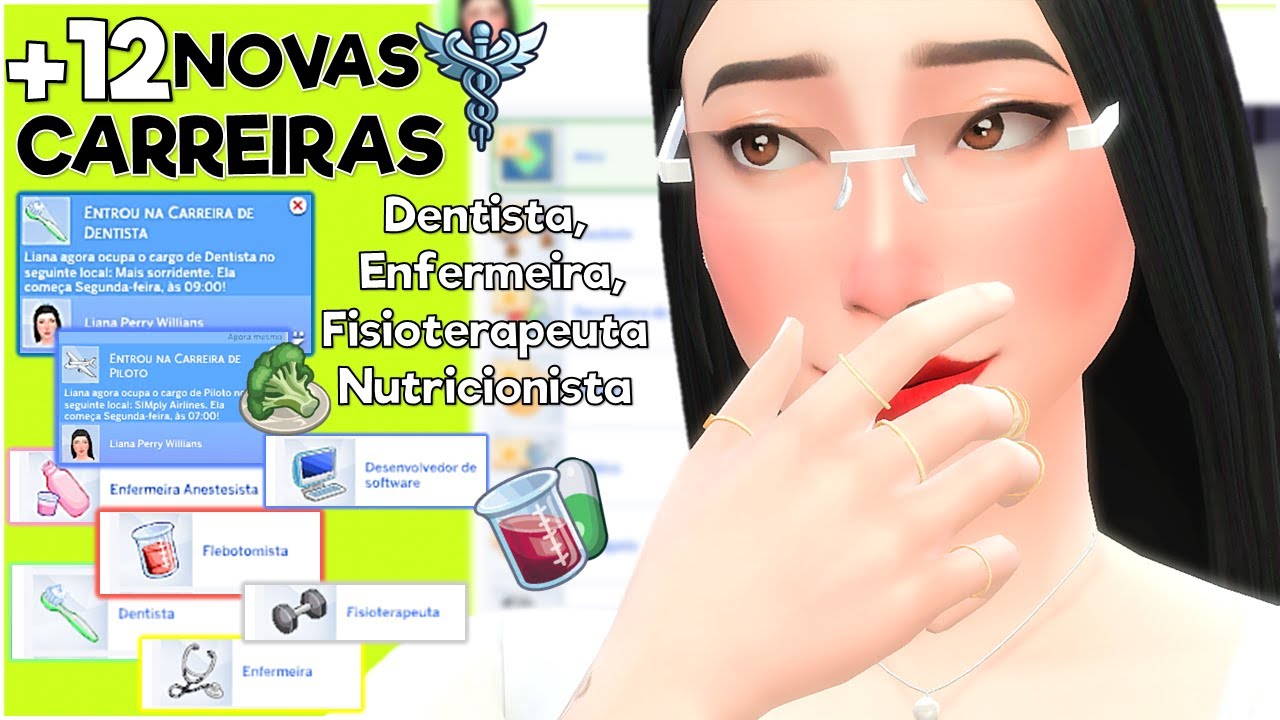 +12 NOVAS CARREIRAS | DENTISTA, MATEMATICO, PEDIATRA, TERAPEUTA❤️| The sims 4 |Mod Review | NIsyms💖