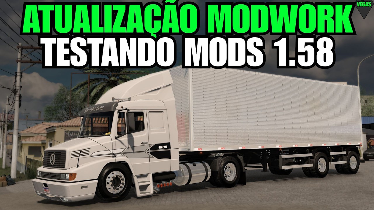 ETS2 - testando a atualização dos mods modwork - mapa ROTAS BRASIL