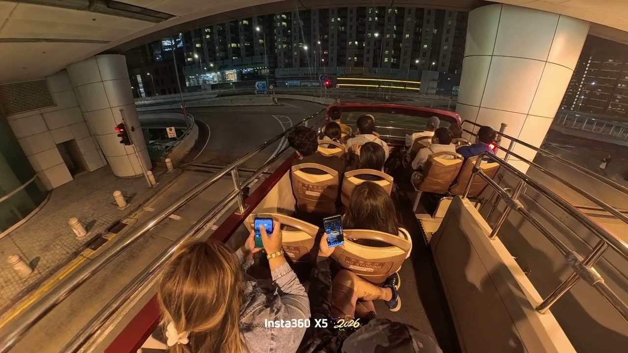 hk city bus night tour