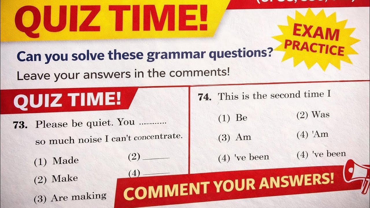 MCQs for competitive exam grammar practice set