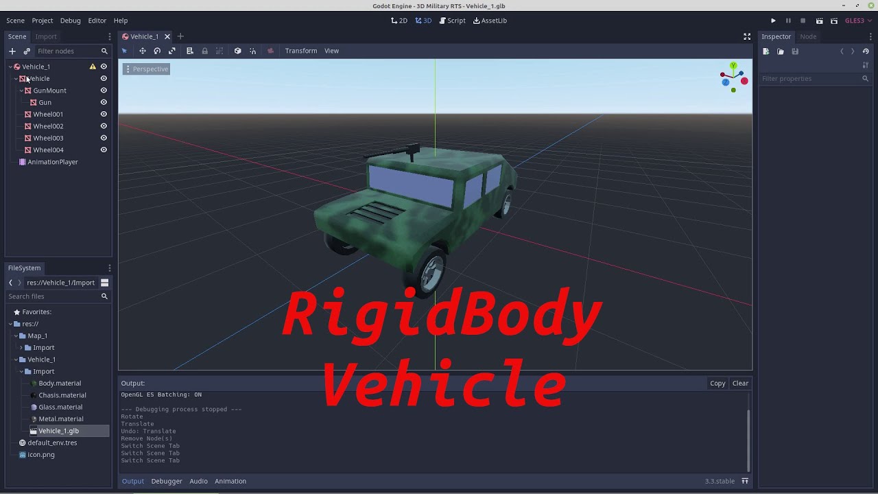 3D Military RTS  RigidBody Simple Vehicle