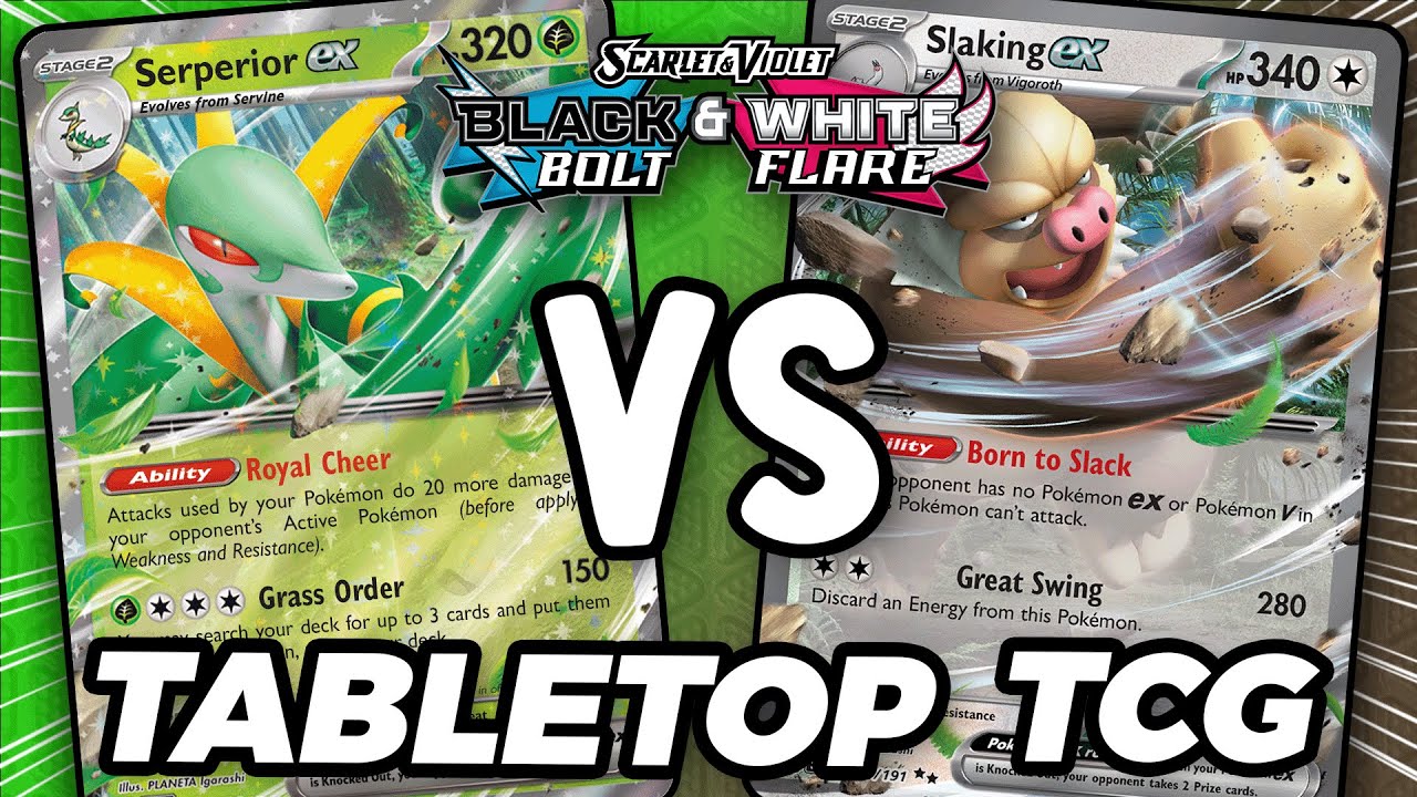 Can Serperoir ex Defeat Slaking ex in this Pokemon TCG Tabletop Match!?