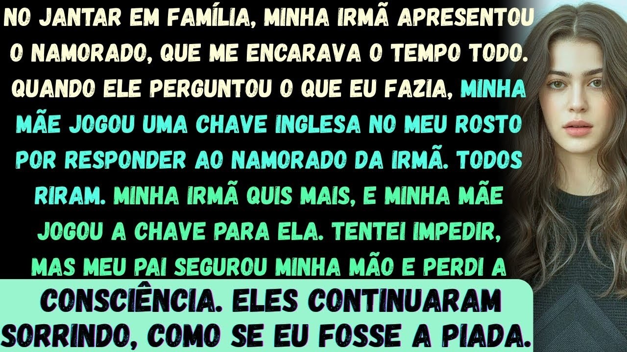 No jantar em família, minha irmã apresentou o namorado e, por algum motivo, ele não parava de me olh