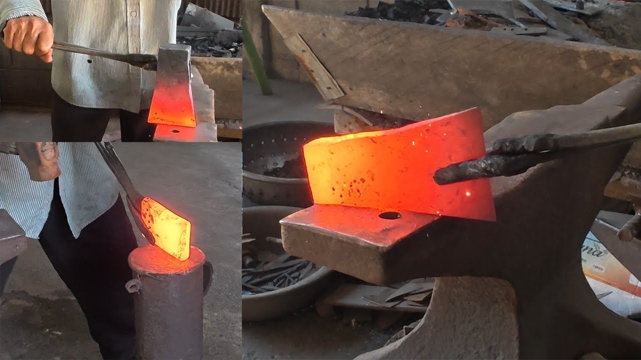 Make a metal knife by Blacksmith Skill - How to Make iron knives and metal equipment