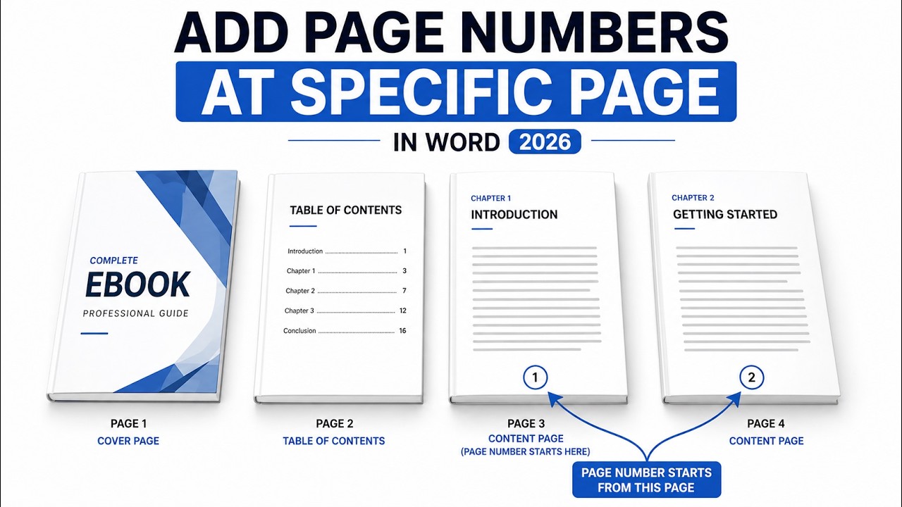 How to Add Page Numbers in Word from a Specific Page (Step-by-Step 2026)
