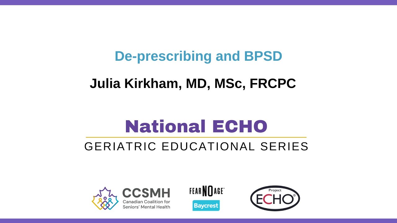 National ECHO Fall 2024: Deprescribing and BPSD (Session 8)