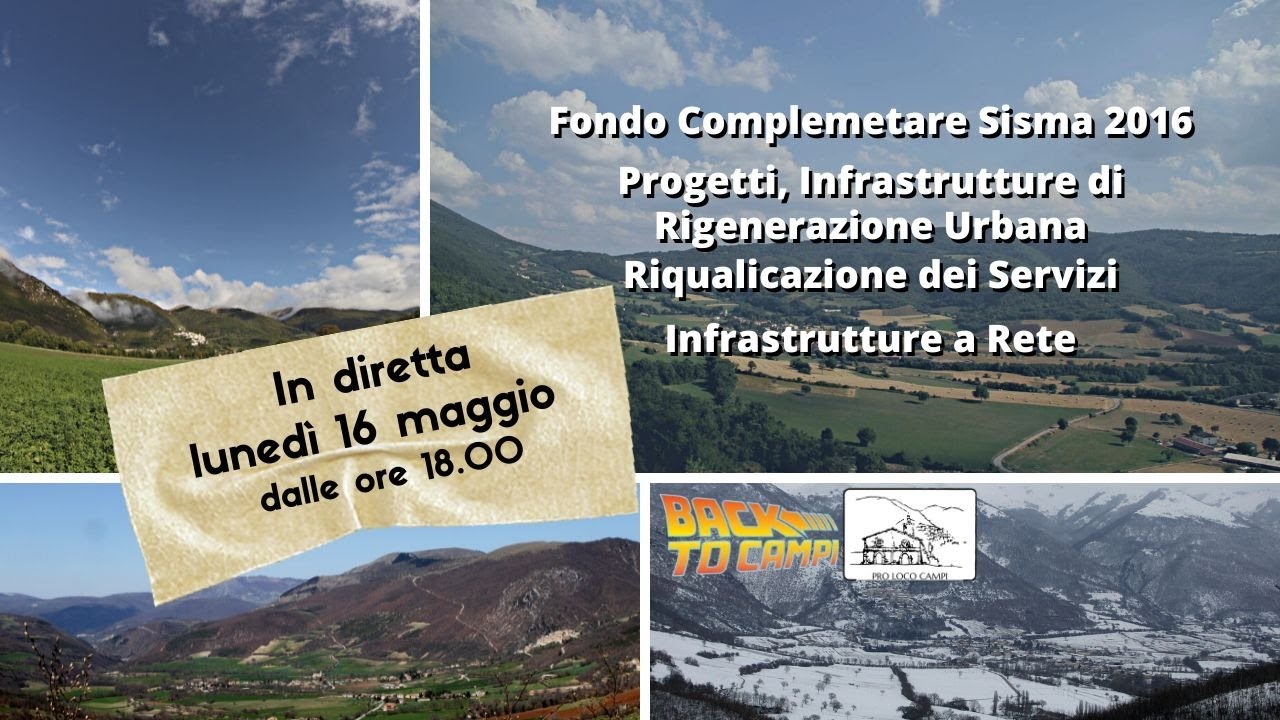 Pro Loco Campi aggiornati sisma ed infrastrutture