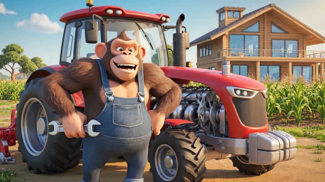 Amazing Monkey Farmer: Caring for Animals & Harvesting Adventure in Kids Monkey Garden!