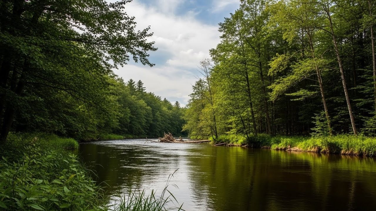 Tranquil River Flow 🌿 Soothing Nature Soundscape for Sleep and Stress Relief #433