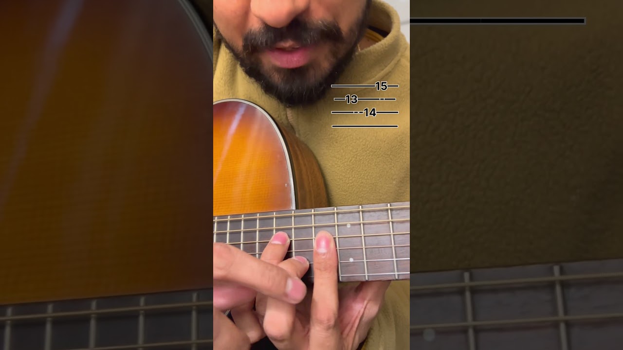 Most Beautiful but Simple Guitar Riff Ever - You can Learn in a min #easy #guitar #lesson n