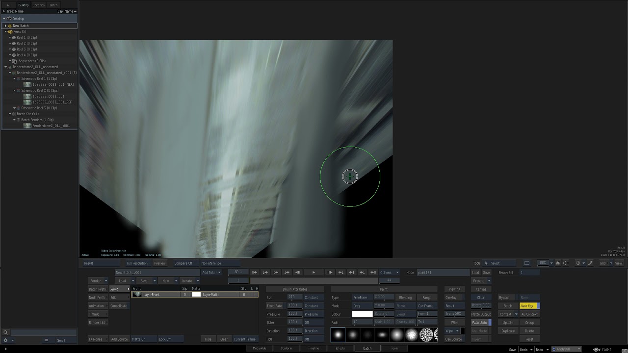 Road Dryout Test in Autodesk Flame