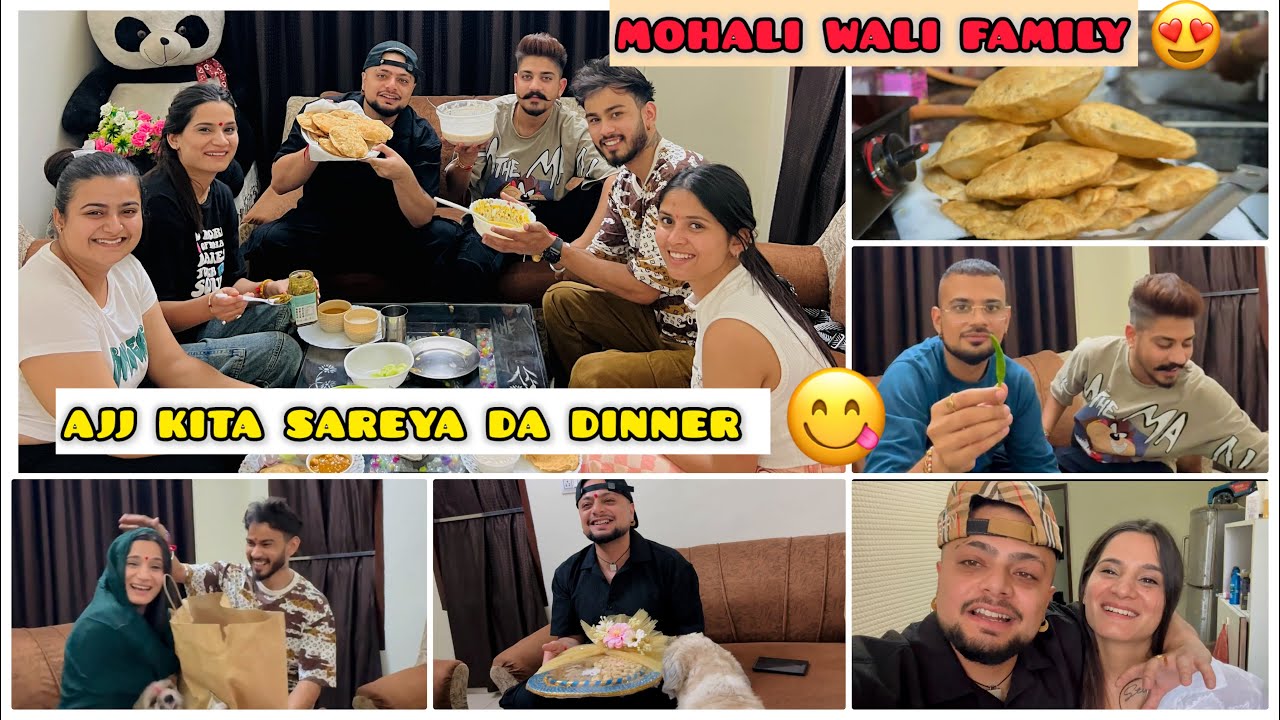 Ajj Sareya Da Dinner Sade Flat😍 Aalu Puriya Bnaye Shivani Ne😋| Mohali Wali Family🧿🙏| Ankush Thakur |