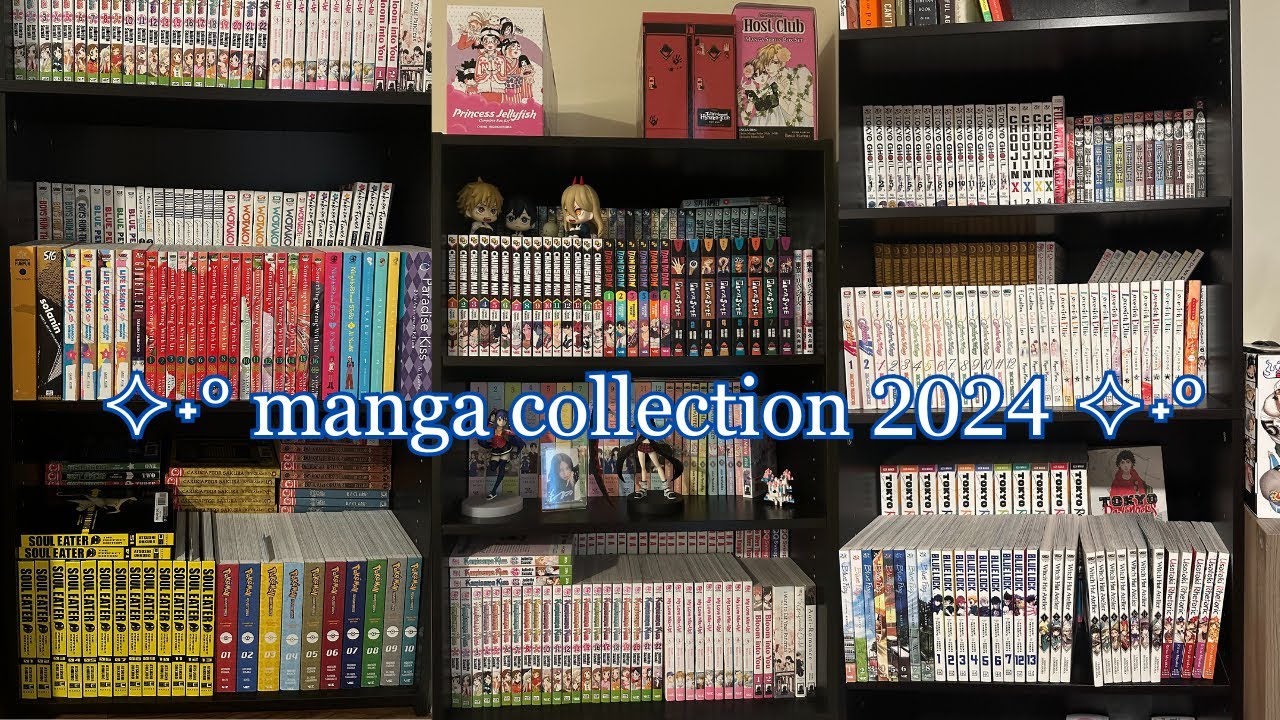my manga collection + shelf tour 2024 (almost 500 volumes?!)