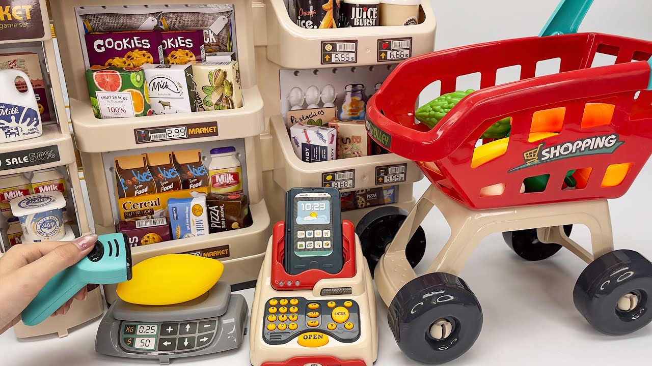 [toy asmr] Supermarket Cash Register Toy 🛒 슈퍼마켓 장난감 | Satisfying Unboxing