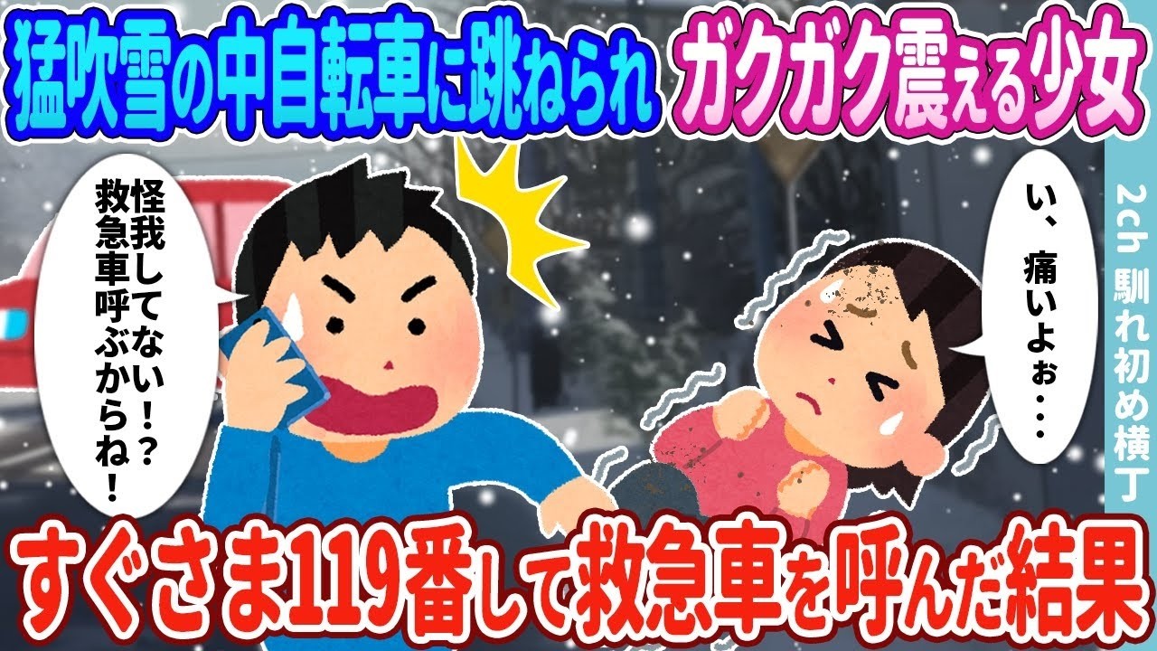 猛吹雪の路上で倒れ震える少女…119番で救急車を呼んだ結果に涙が止まらない