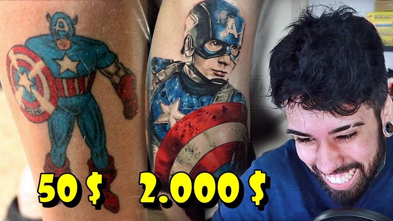 TATUAGEM CARA VS TATUAGEM BARATA 02 - OS VINGADORES