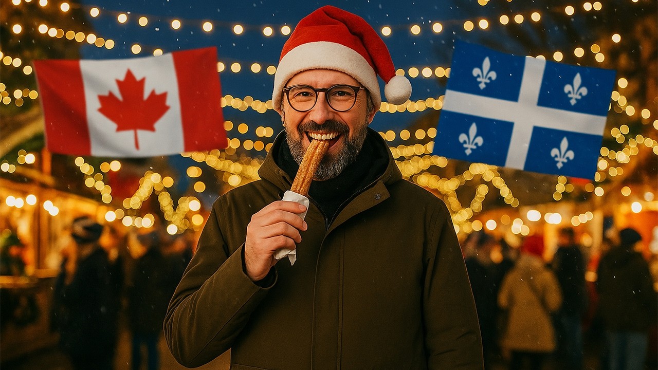 Québec sous la MAGIE de NOËL 🎅 – Visite du marché ALLEMAND !