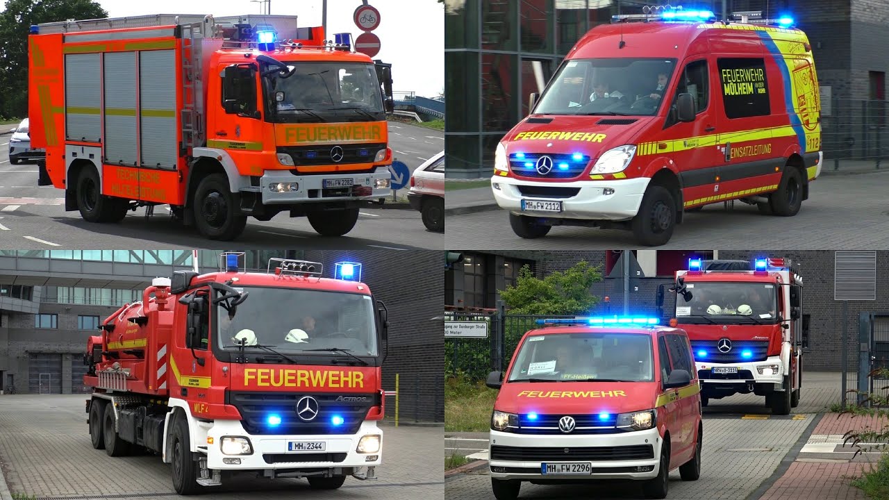 [WLF AB-TANK, RÜSTZUG & FF!] FEUERWEHR, THW & MEHR in MÜLHEIM an der Ruhr | Viele Einsatzfahrten