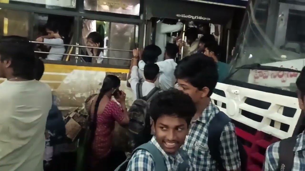 Huge Public Rush In Bus Stands and Railway Stations On Eve Of Sankranti Festival...