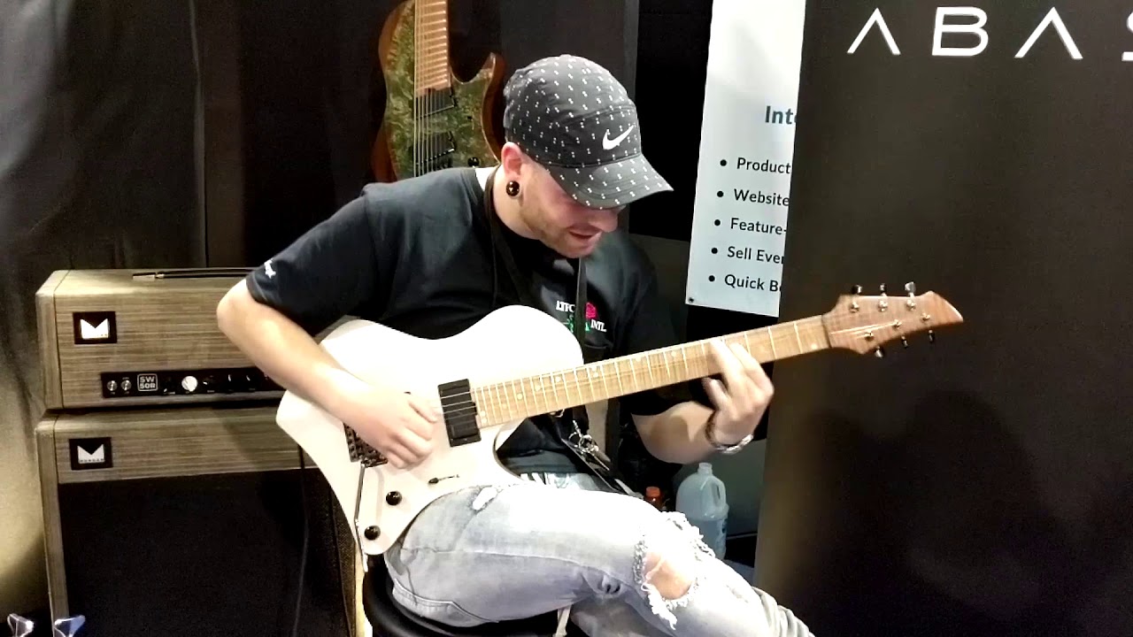 Aaron Marshall of Intervals Playing at the Abasi Guitars Booth Namm 2018