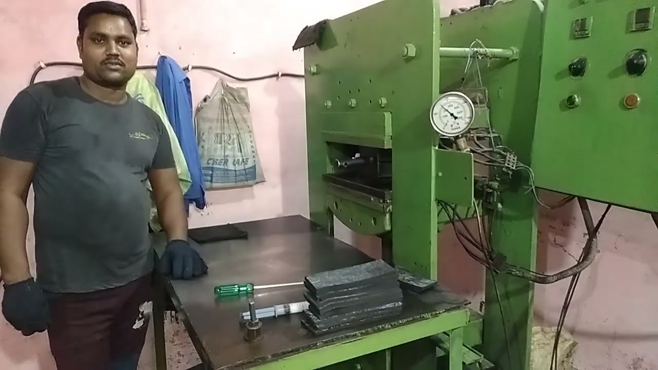 Hydraulic press se rubber parts banana sikhe Demo video 👍